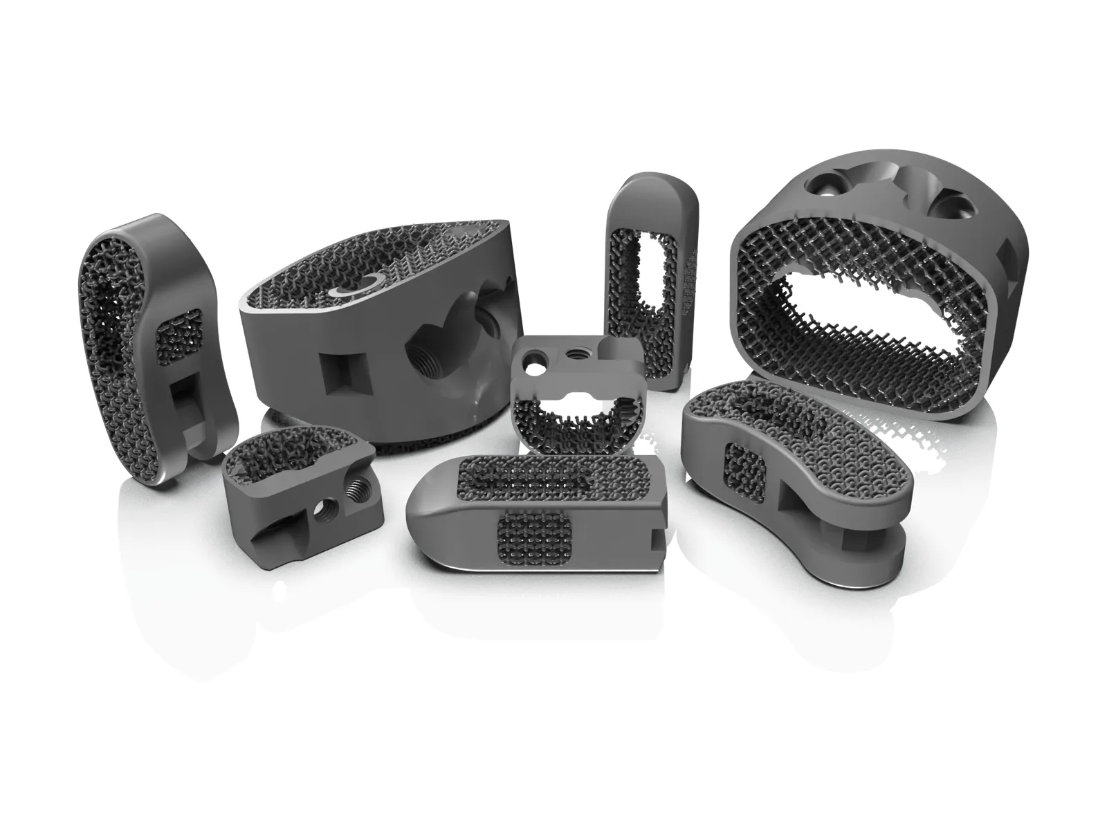 Cajas intersomáticas de columna en titanio trabecular fabricadas por impresión 3D