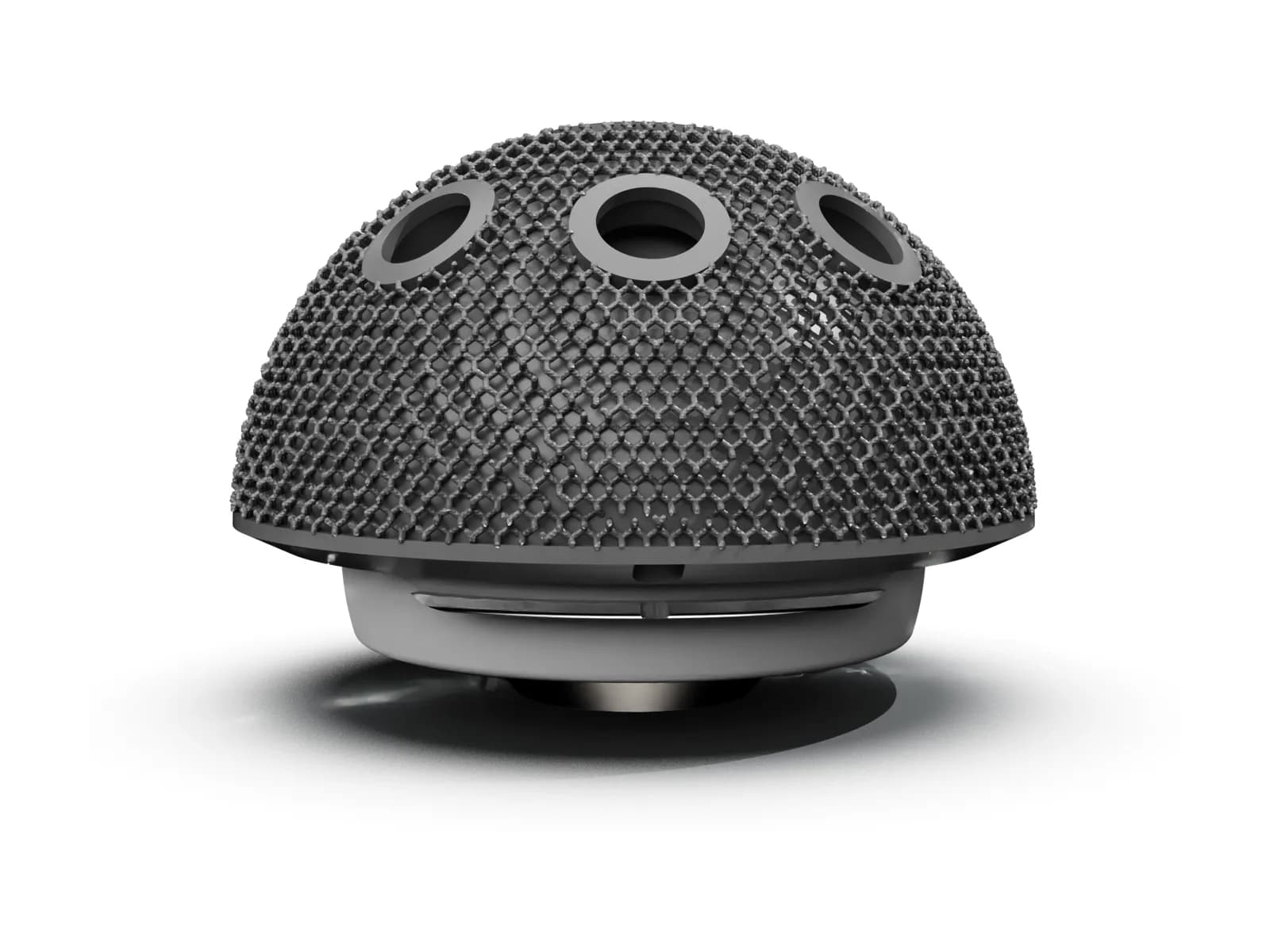 Cúpula de doble movilidad en titanio trabecular fabricada por impresión 3D
